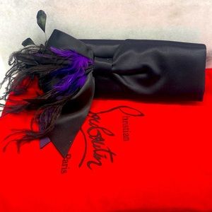 Christian Louboutin satin evening clutch purse NWT